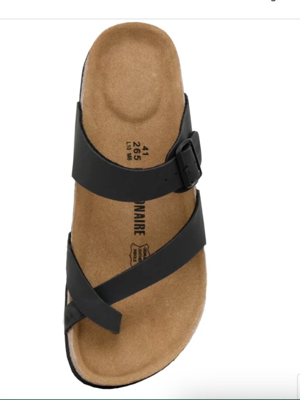 NWOT Cushionaire Men's Black Sandals sz44